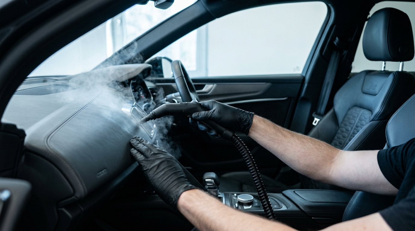 Detailing automobile à la vapeur
